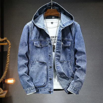 Trendy Hooded Denim Jacket