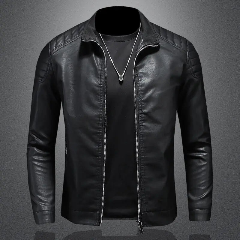 Motorcycle Slim Streetwear PU Leather Jacket