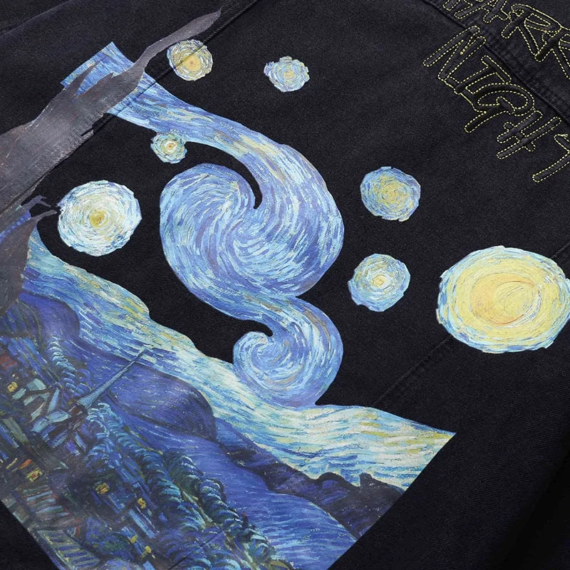 Chaqueta vaquera noche estrellada de Van Gogh