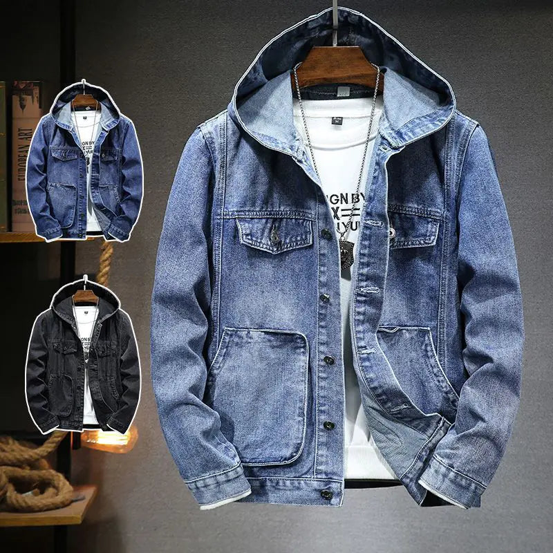 Trendy Hooded Denim Jacket