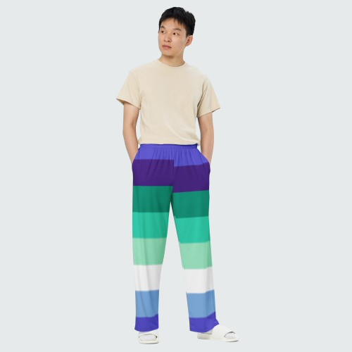 Gay Pride Flag Wide-Leg Pants