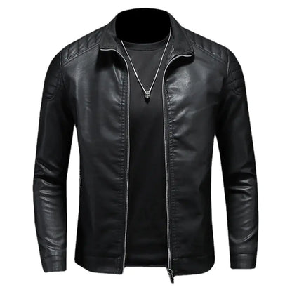 Motorcycle Slim Streetwear PU Leather Jacket