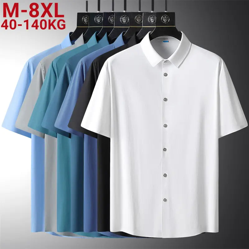 Solid Color Short Sleeved Shirt Loose