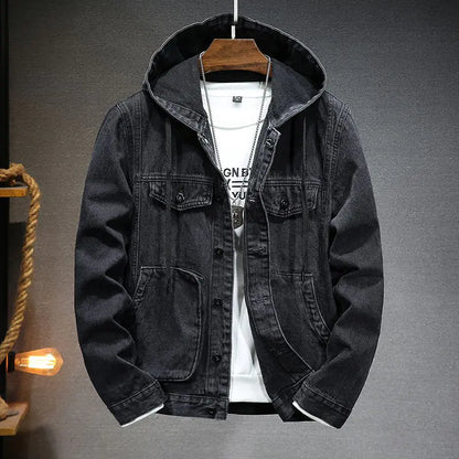 Trendy Hooded Denim Jacket