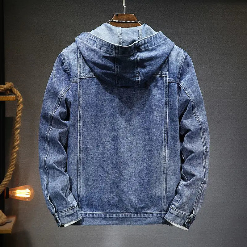 Trendy Hooded Denim Jacket