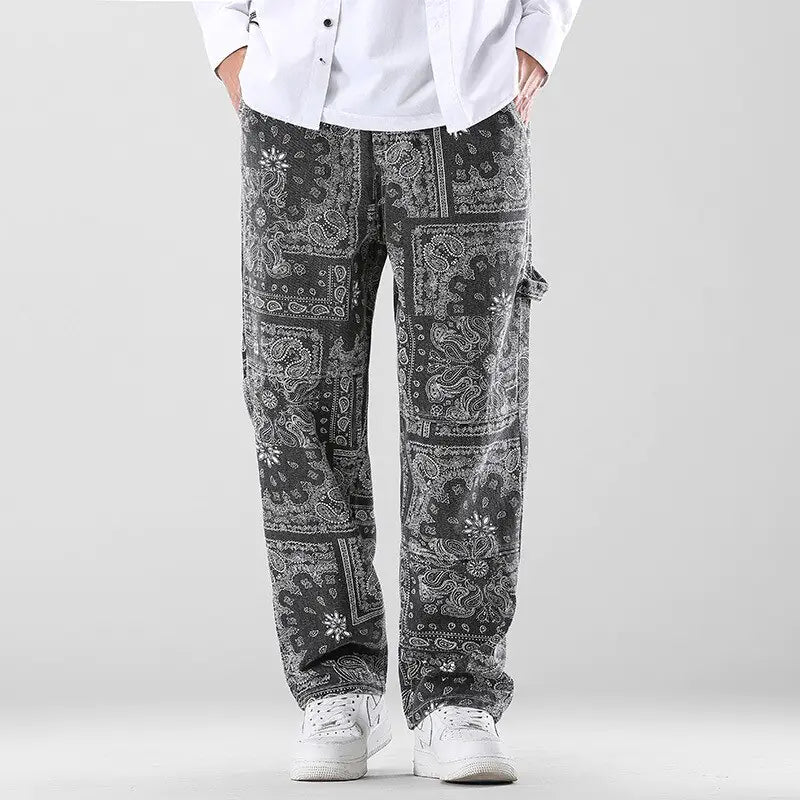 Printed All Genders Loose Pants