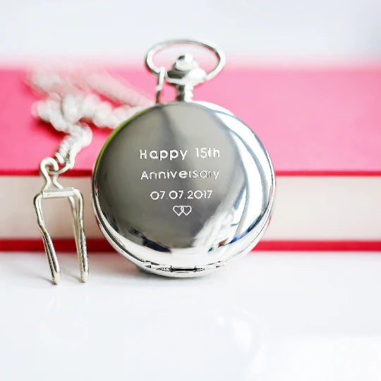 Personalised Roman Skeleton Pocket Watch