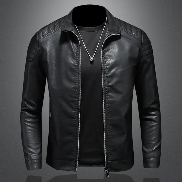 Motorcycle Slim Streetwear PU Leather Jacket