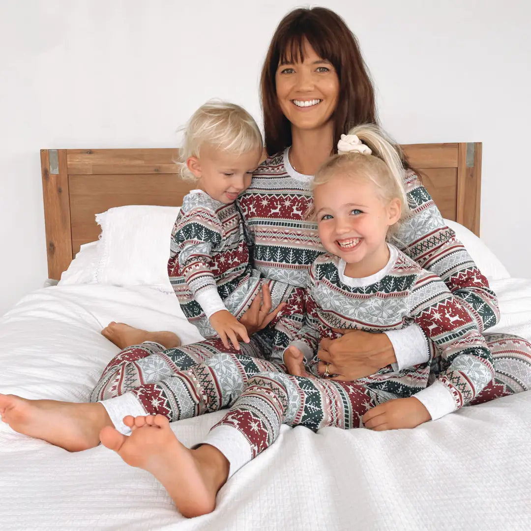 Conjunto de pijama familiar navideño para dos mamás