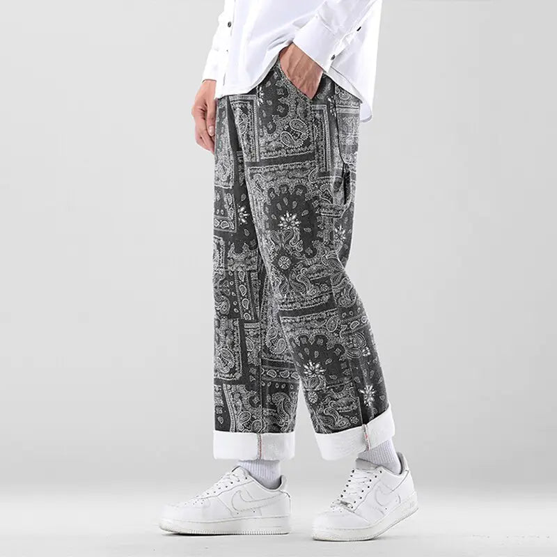 Pantalones sueltos estampados para todos los géneros