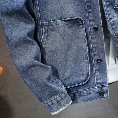 Trendy Hooded Denim Jacket