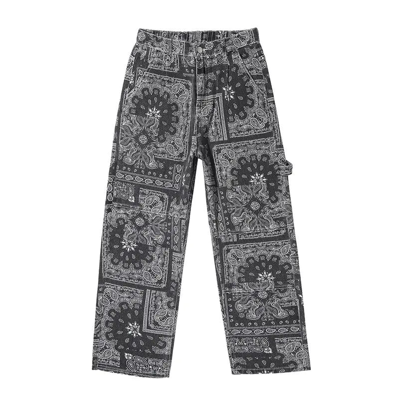 Printed All Genders Loose Pants