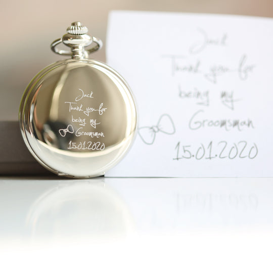 Own Handwriting Dual Opening Pocket Watch