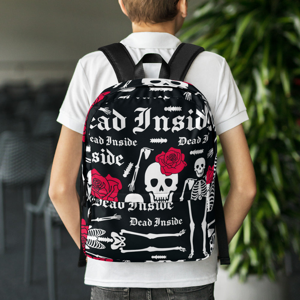 Backpack Skull Red Flower