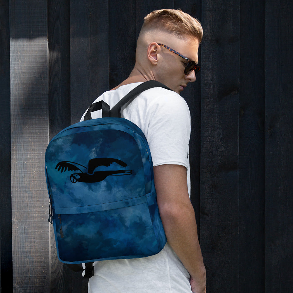 Backpack blue sky