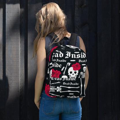 Backpack Skull Red Flower