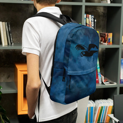 Backpack blue sky