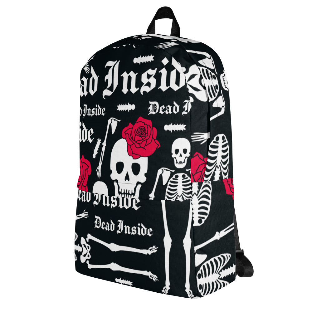 Backpack Skull Red Flower