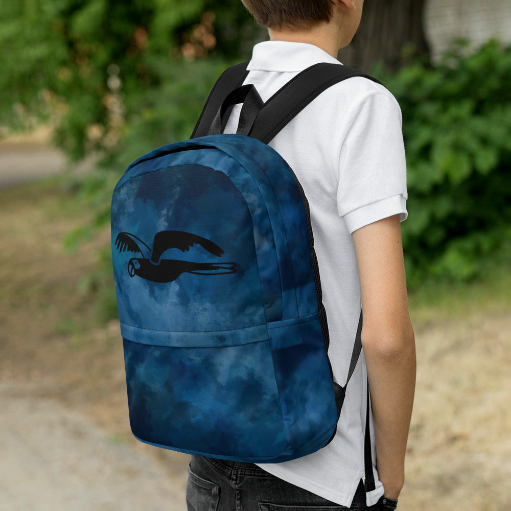 Backpack blue sky