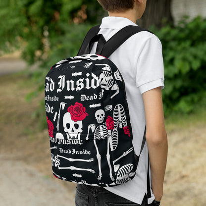 Backpack Skull Red Flower