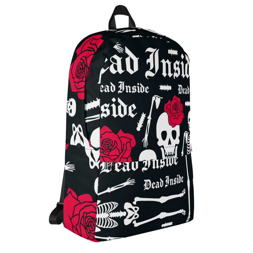 Mochila Caveira Flor Vermelha