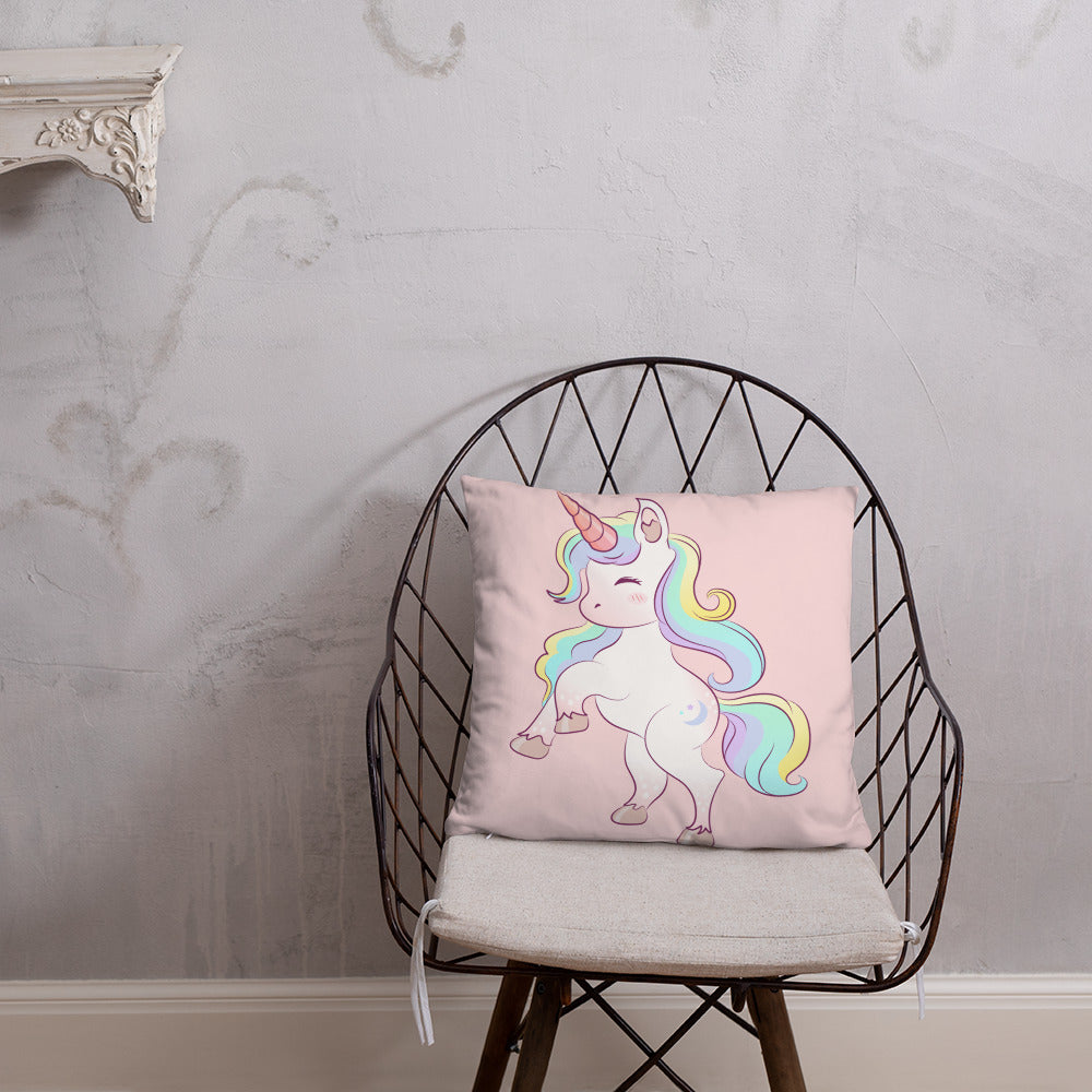 Light Pink Basic Pillow Unicorn