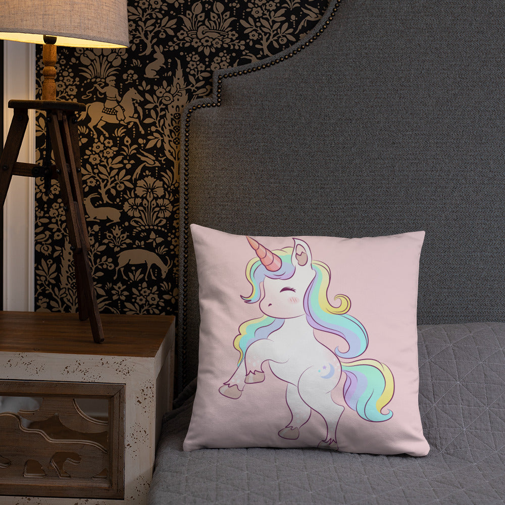 Light Pink Basic Pillow Unicorn