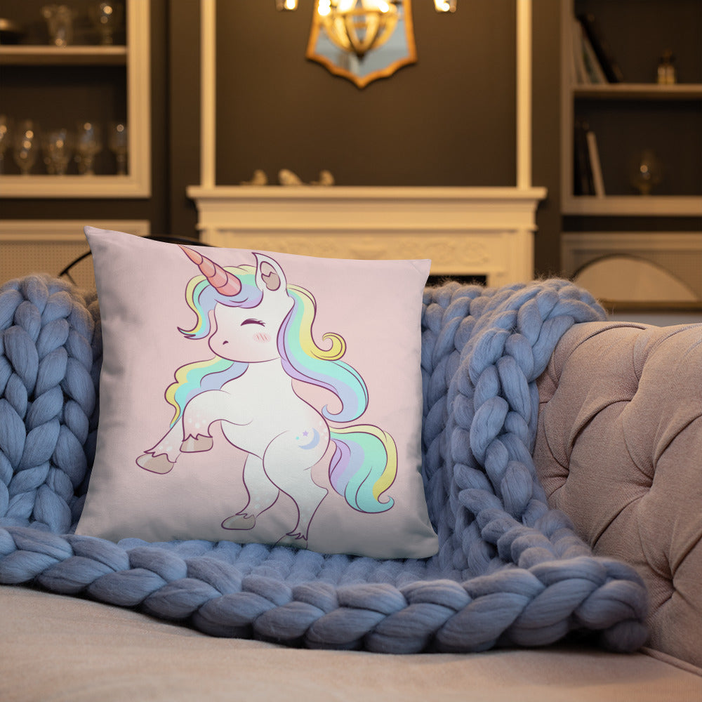 Light Pink Basic Pillow Unicorn