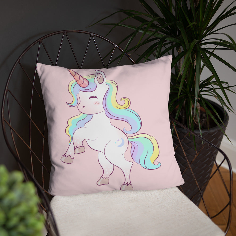 Light Pink Basic Pillow Unicorn