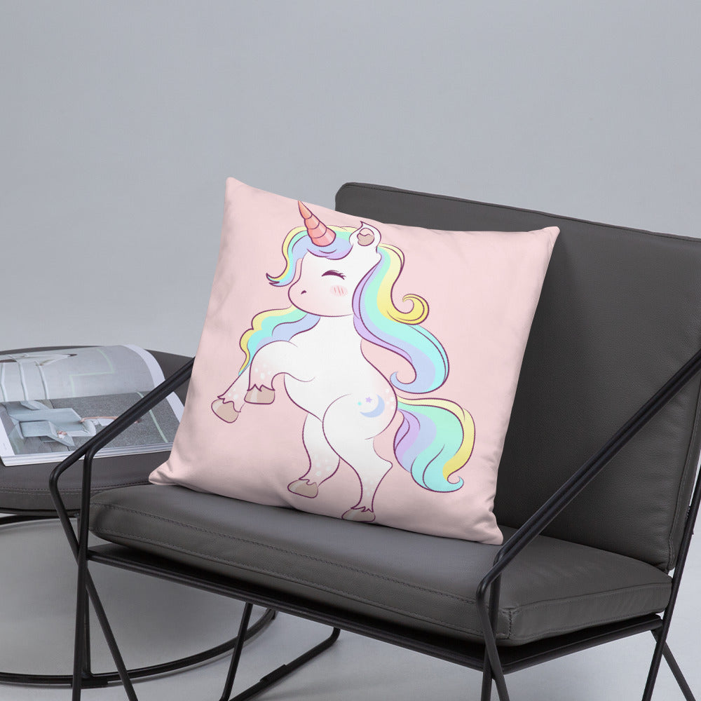 Light Pink Basic Pillow Unicorn