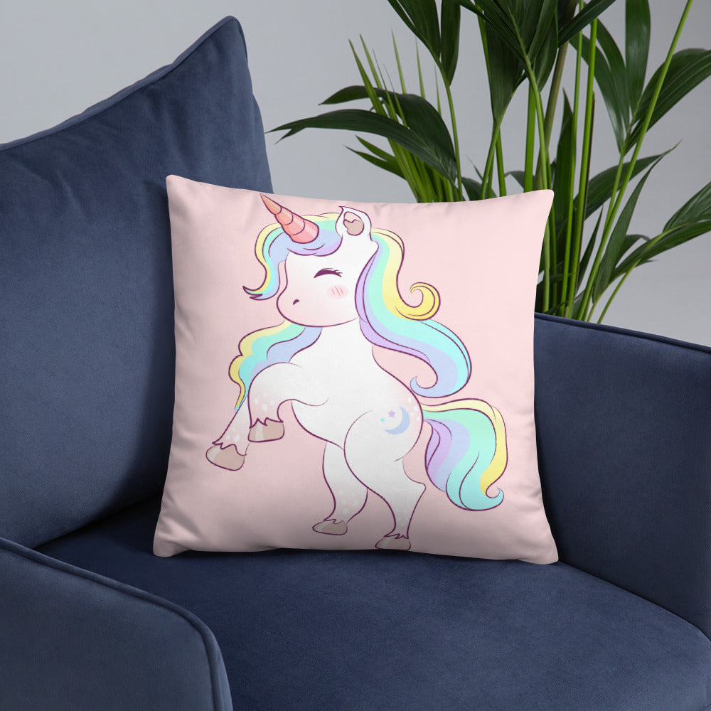 Almohada Básica Rosa Claro Unicornio