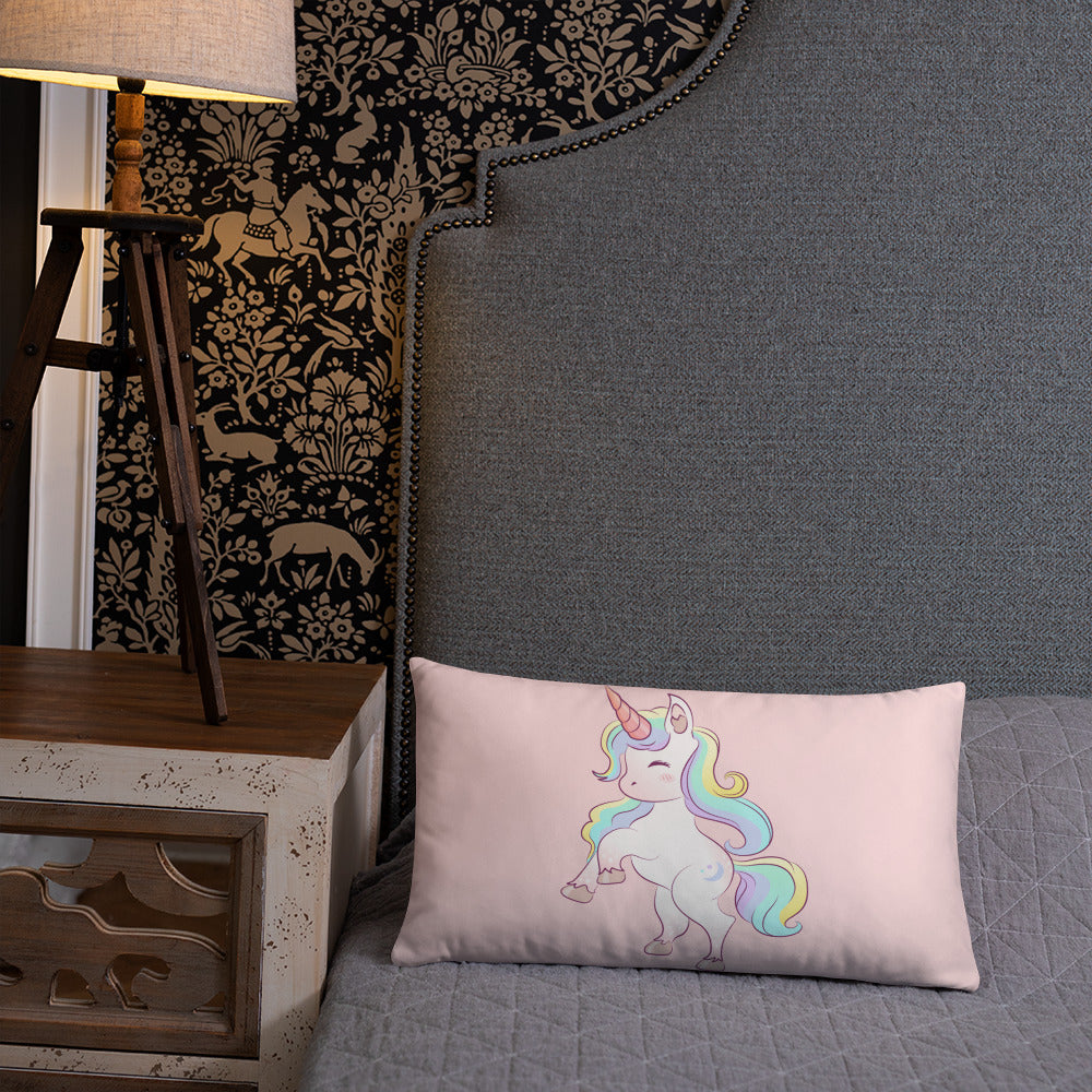 Light Pink Basic Pillow Unicorn