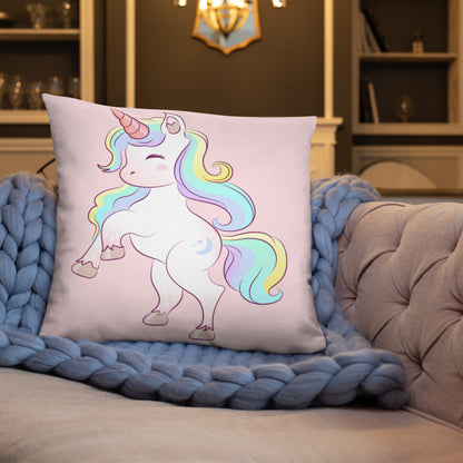 Light Pink Basic Pillow Unicorn