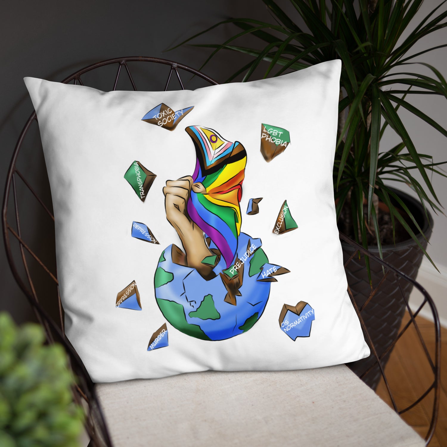 White Basic Pillow Resistance Planet