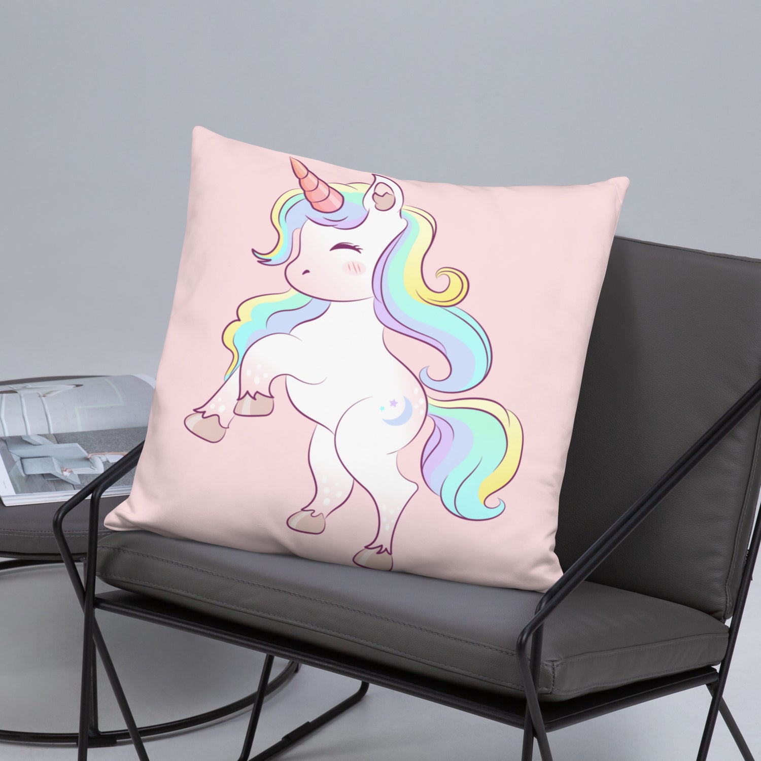 Almohada Básica Rosa Claro Unicornio