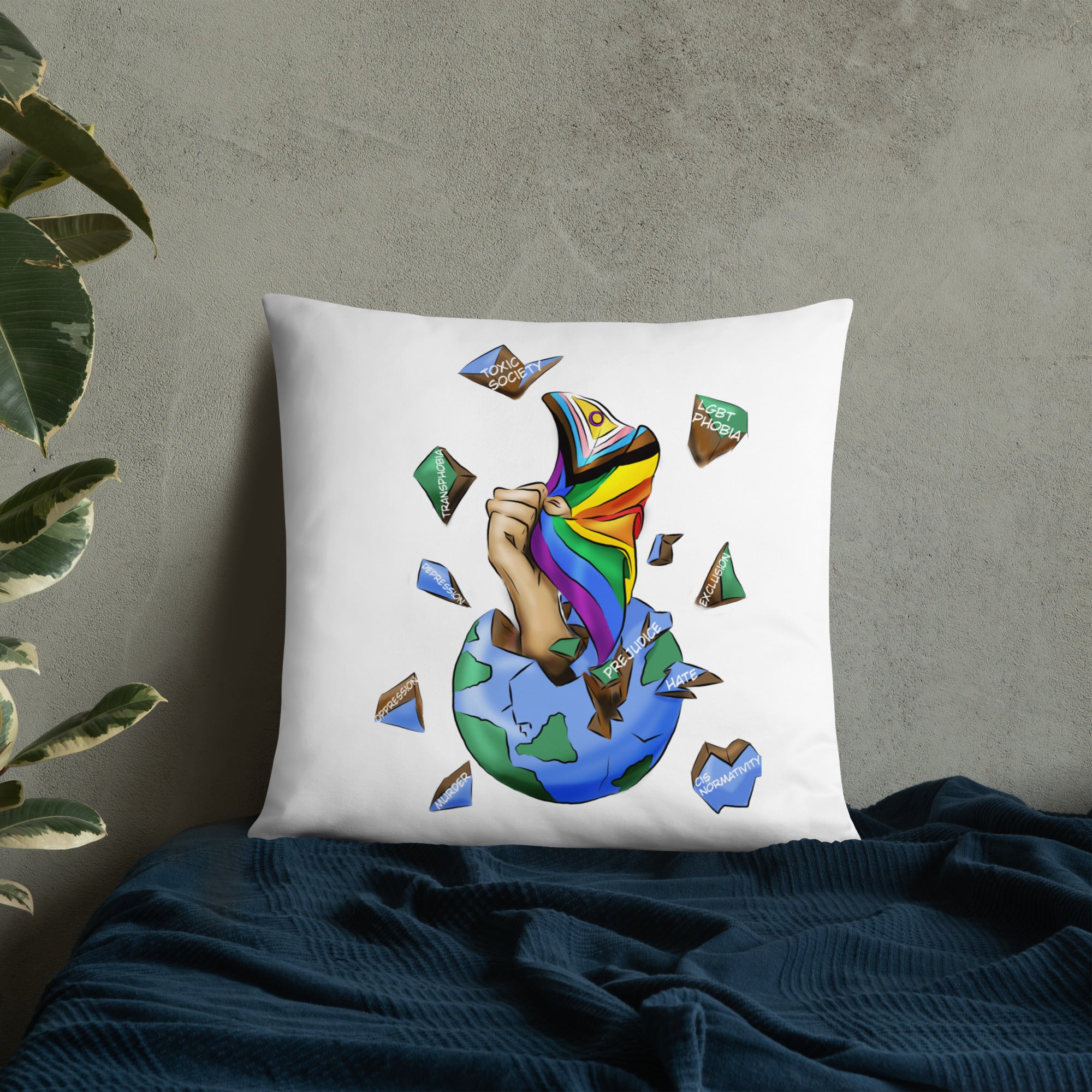 White Basic Pillow Resistance Planet