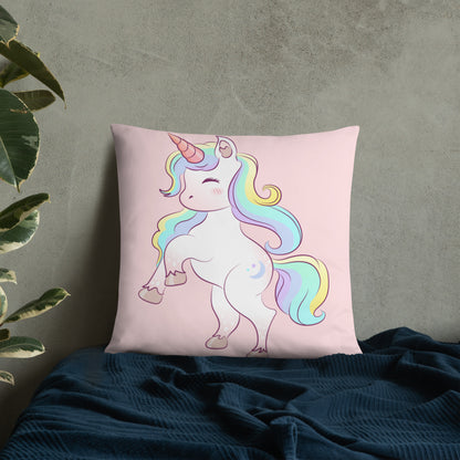 Almohada Básica Rosa Claro Unicornio