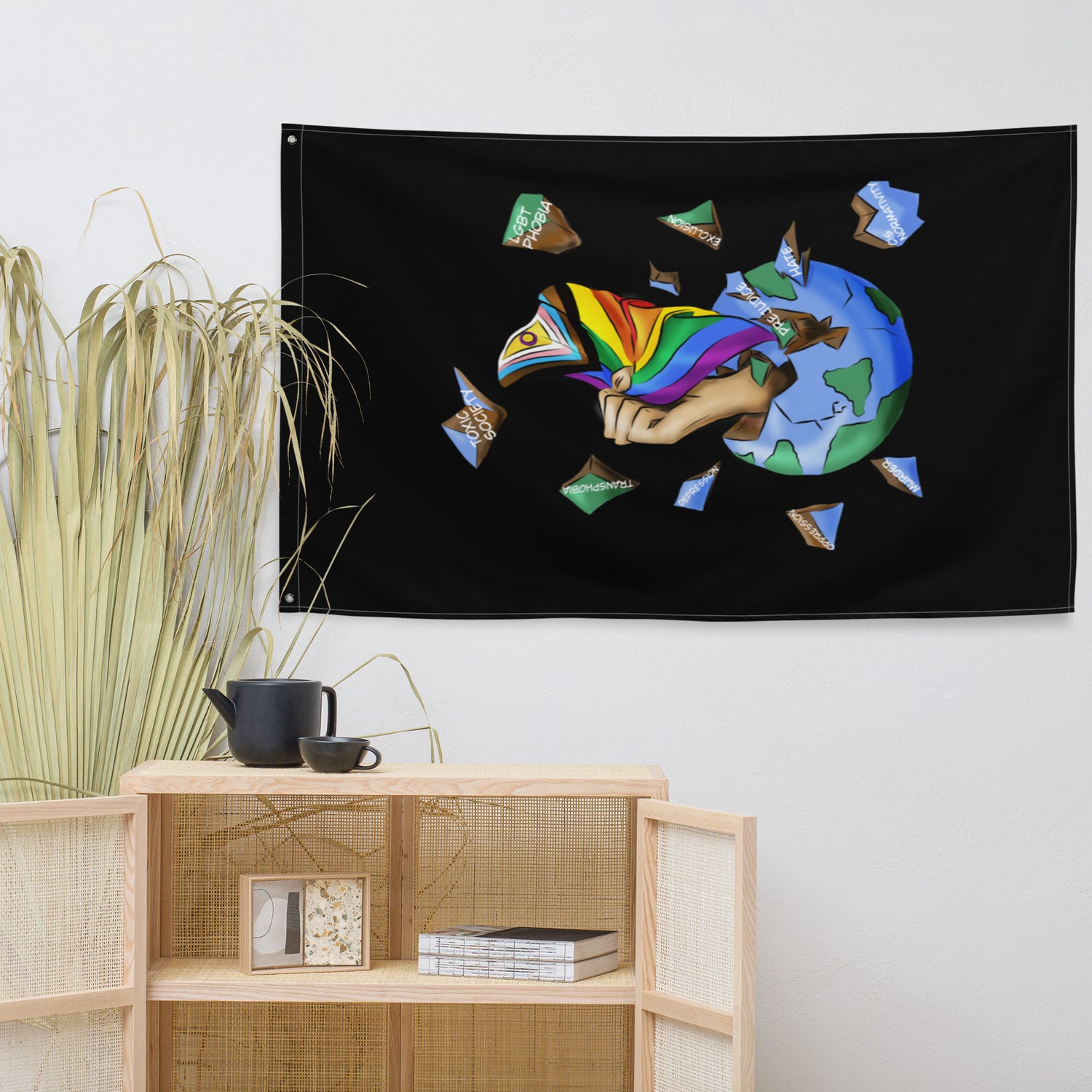 Flag Resistance Planet Black