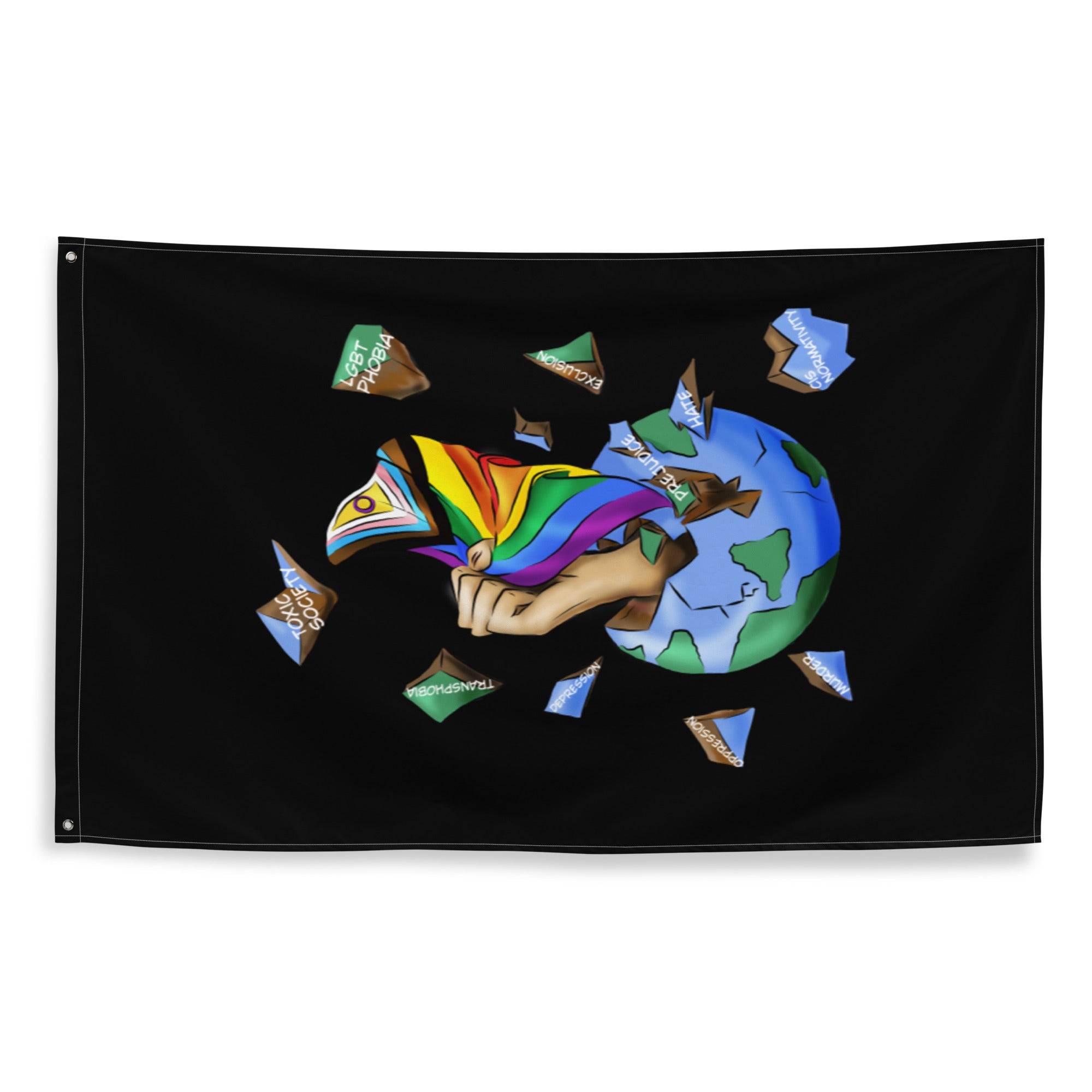 Flag Resistance Planet Black