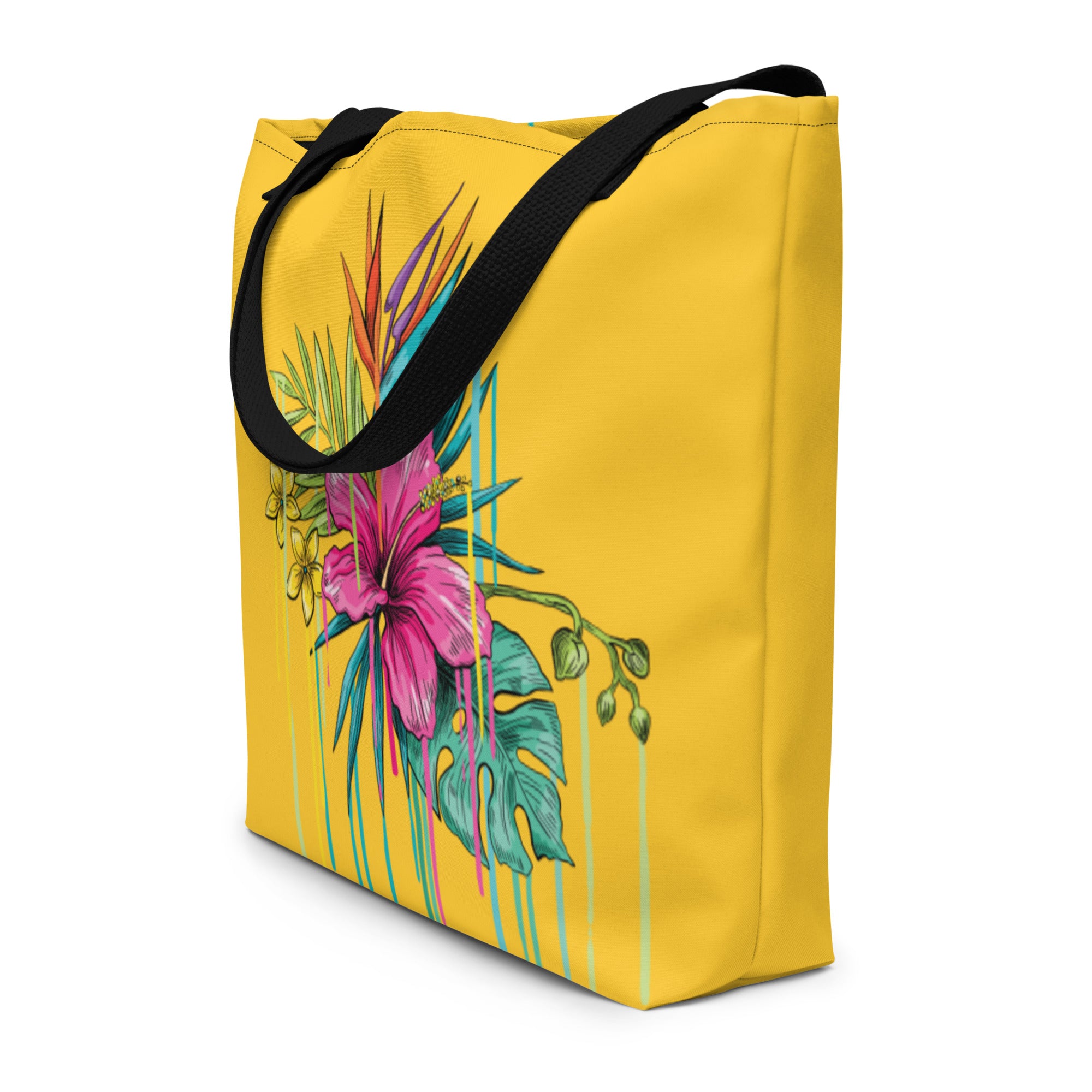 Large Tote Bag Pink Flower