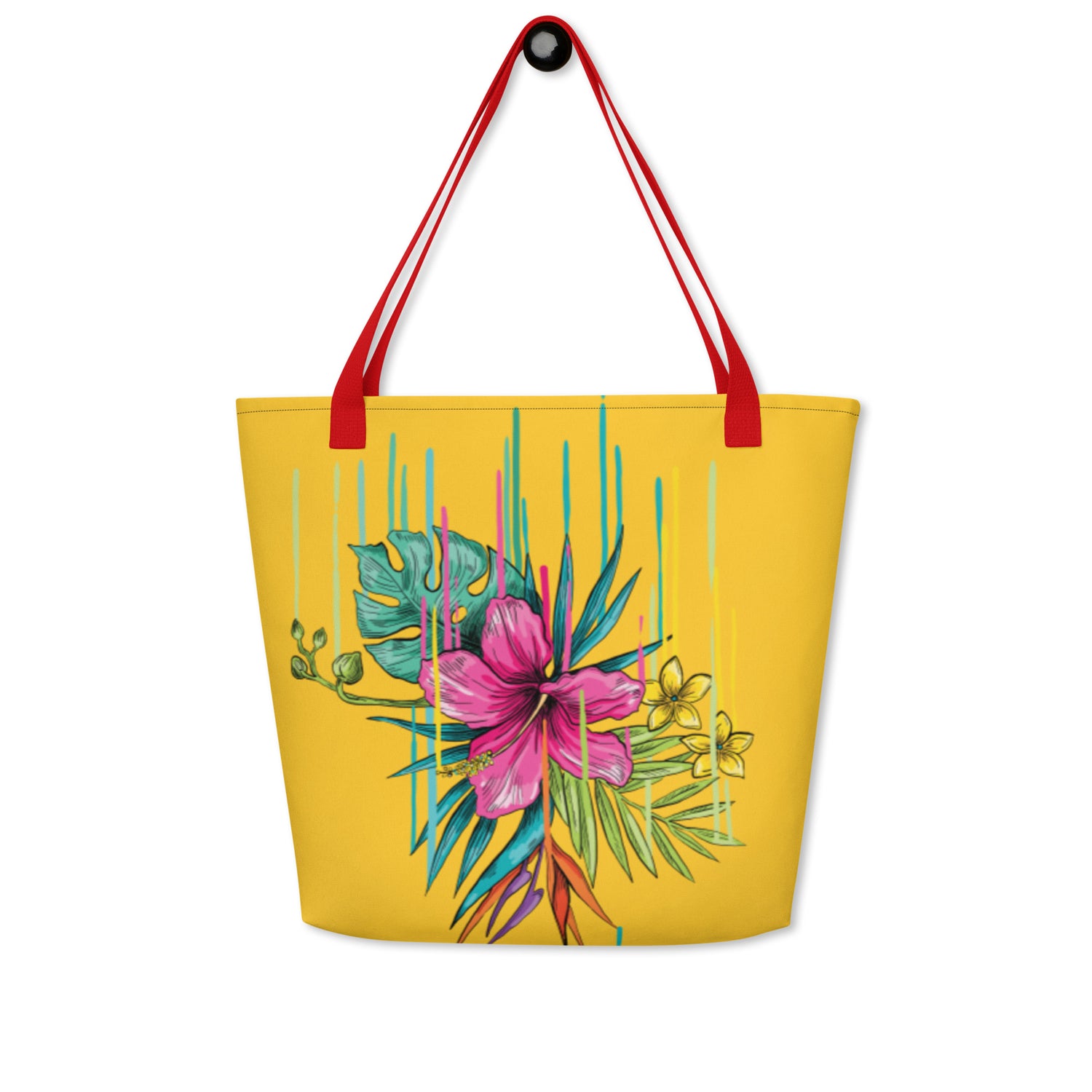 Large Tote Bag Pink Flower