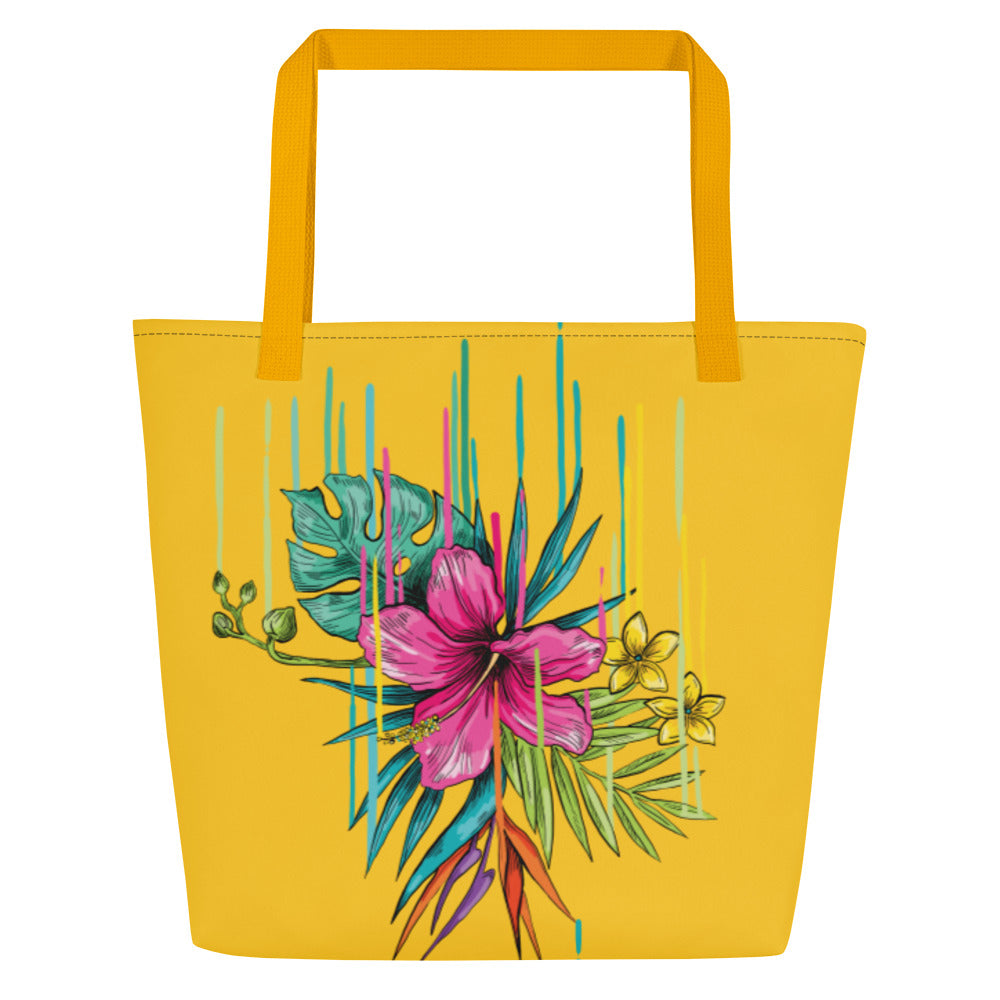 Large Tote Bag Pink Flower