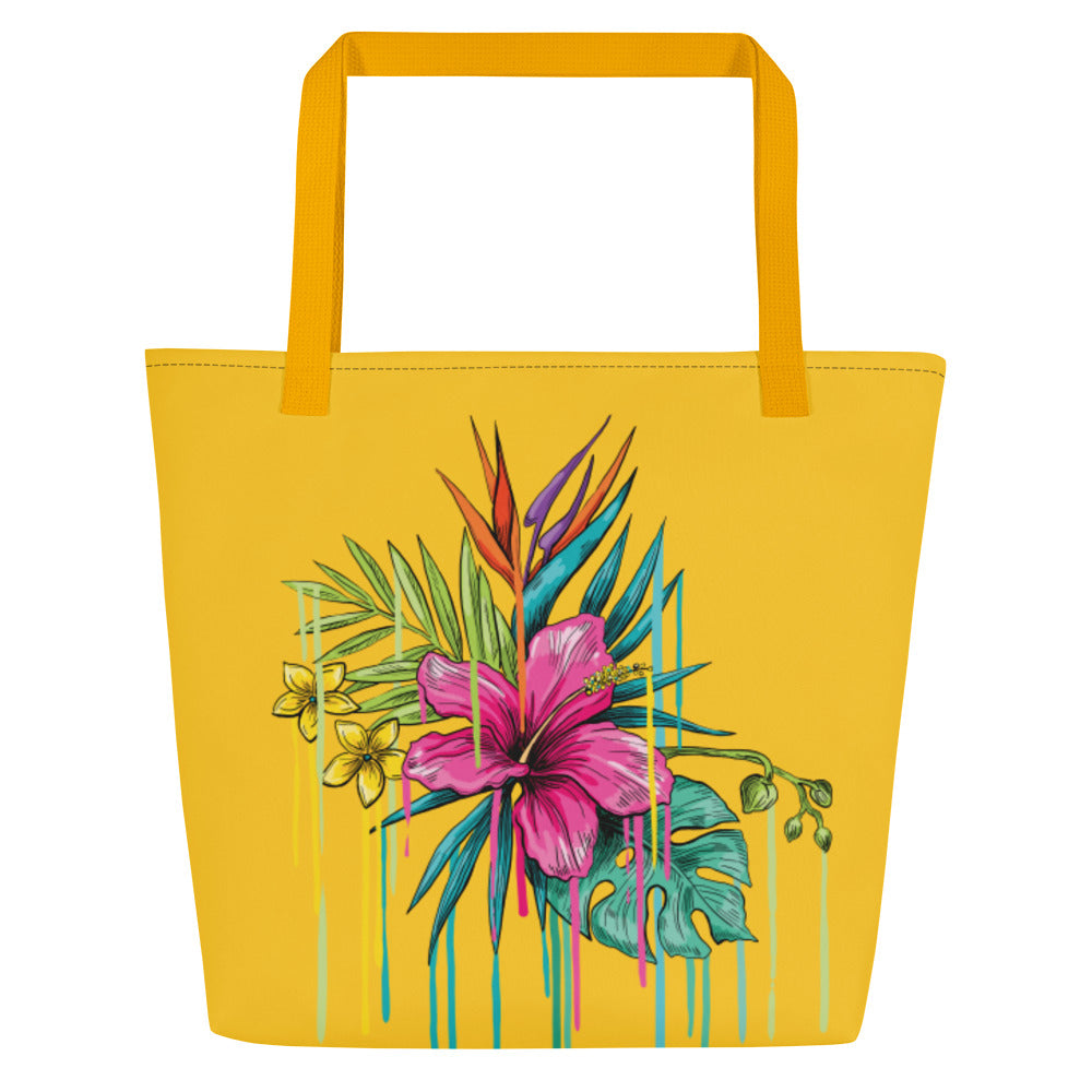 Large Tote Bag Pink Flower