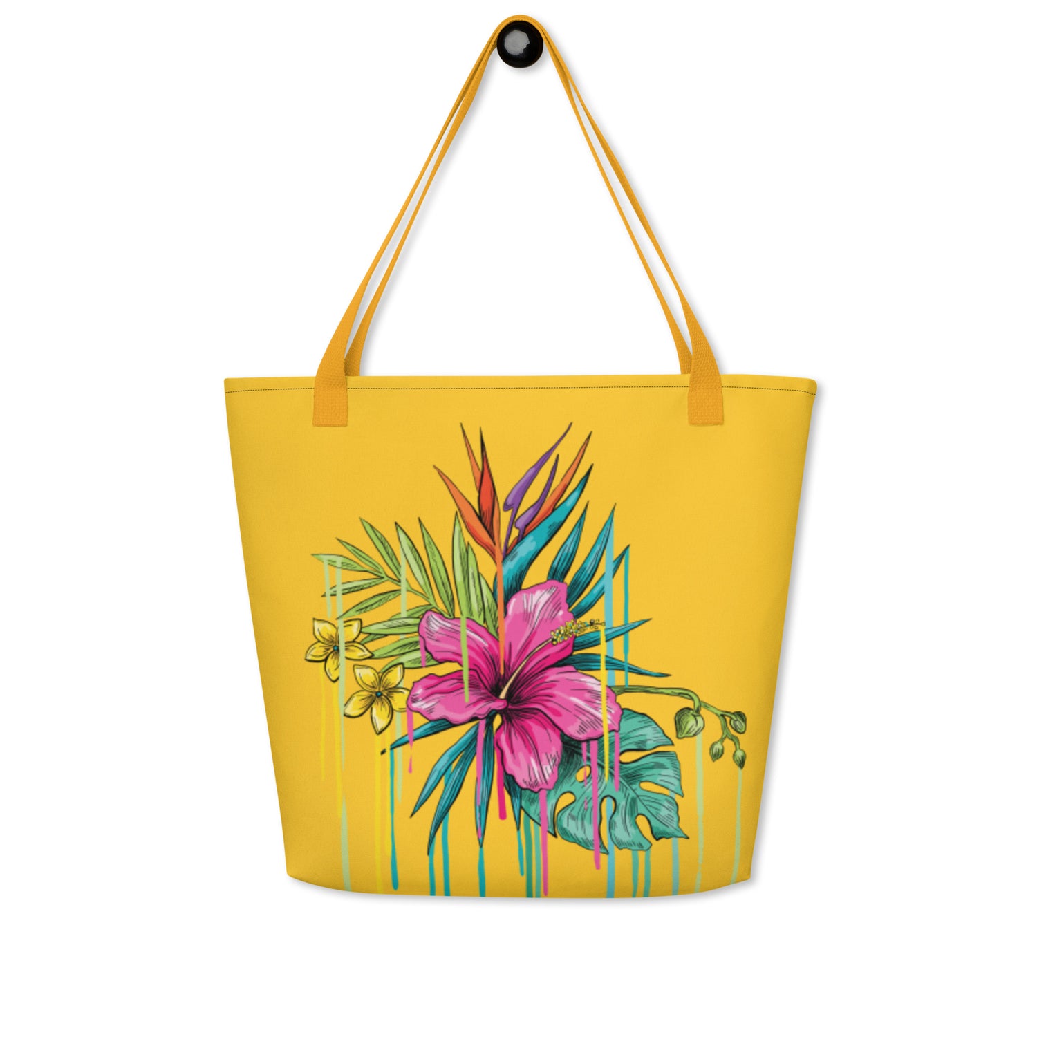 Large Tote Bag Pink Flower