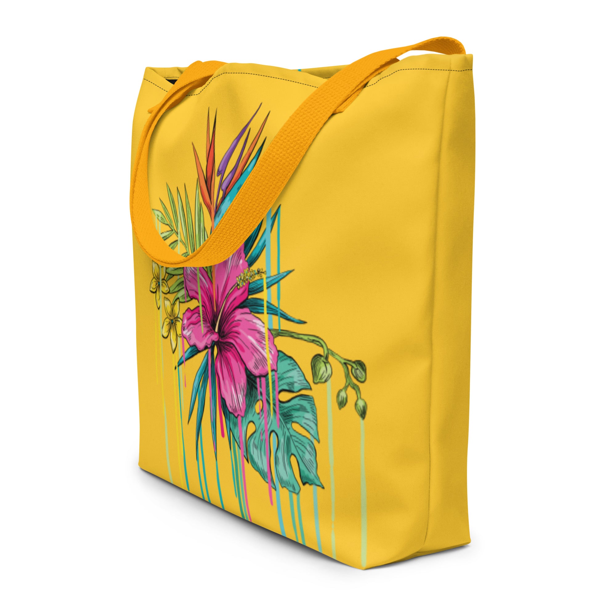 Large Tote Bag Pink Flower