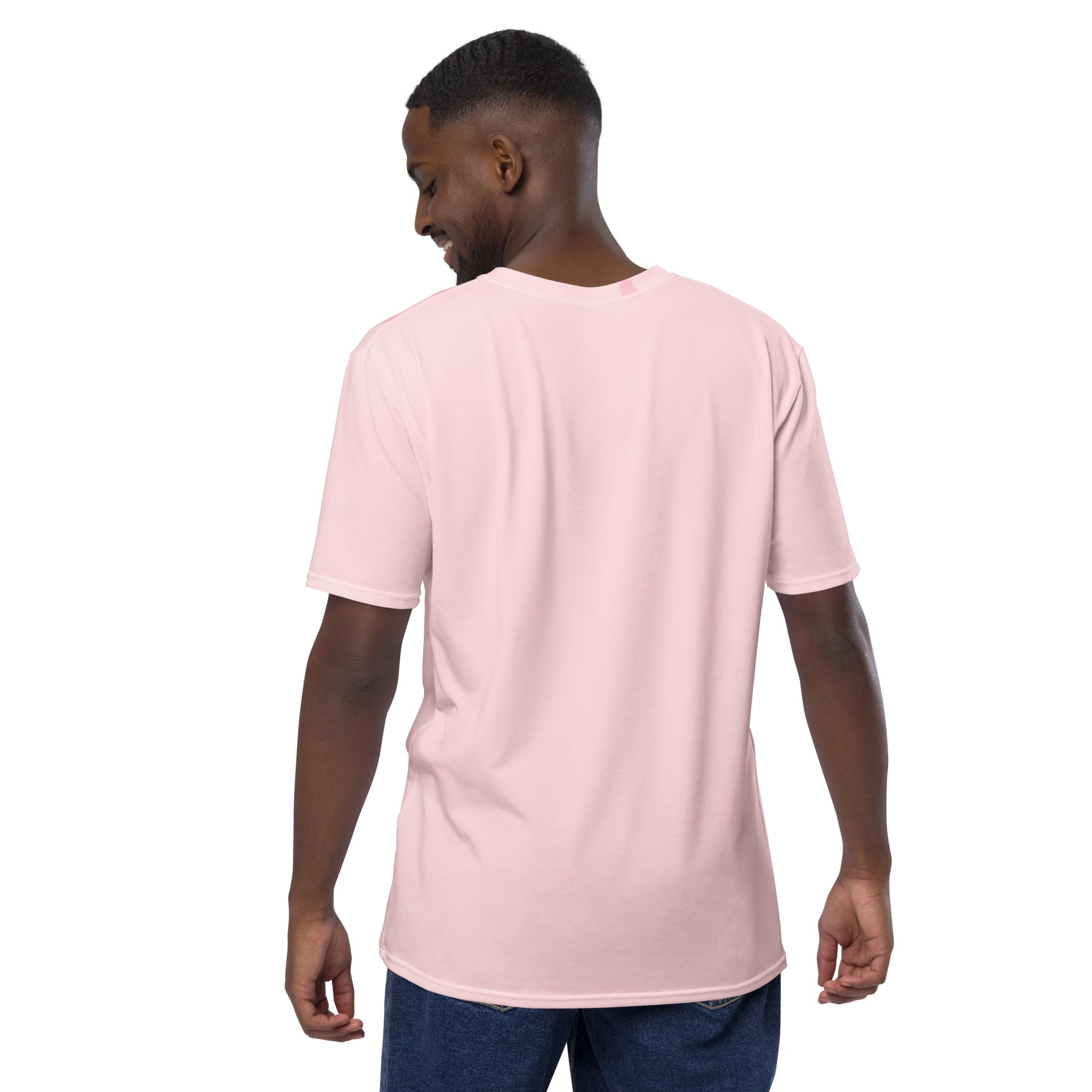 Camiseta Rosa con Líneas Azules