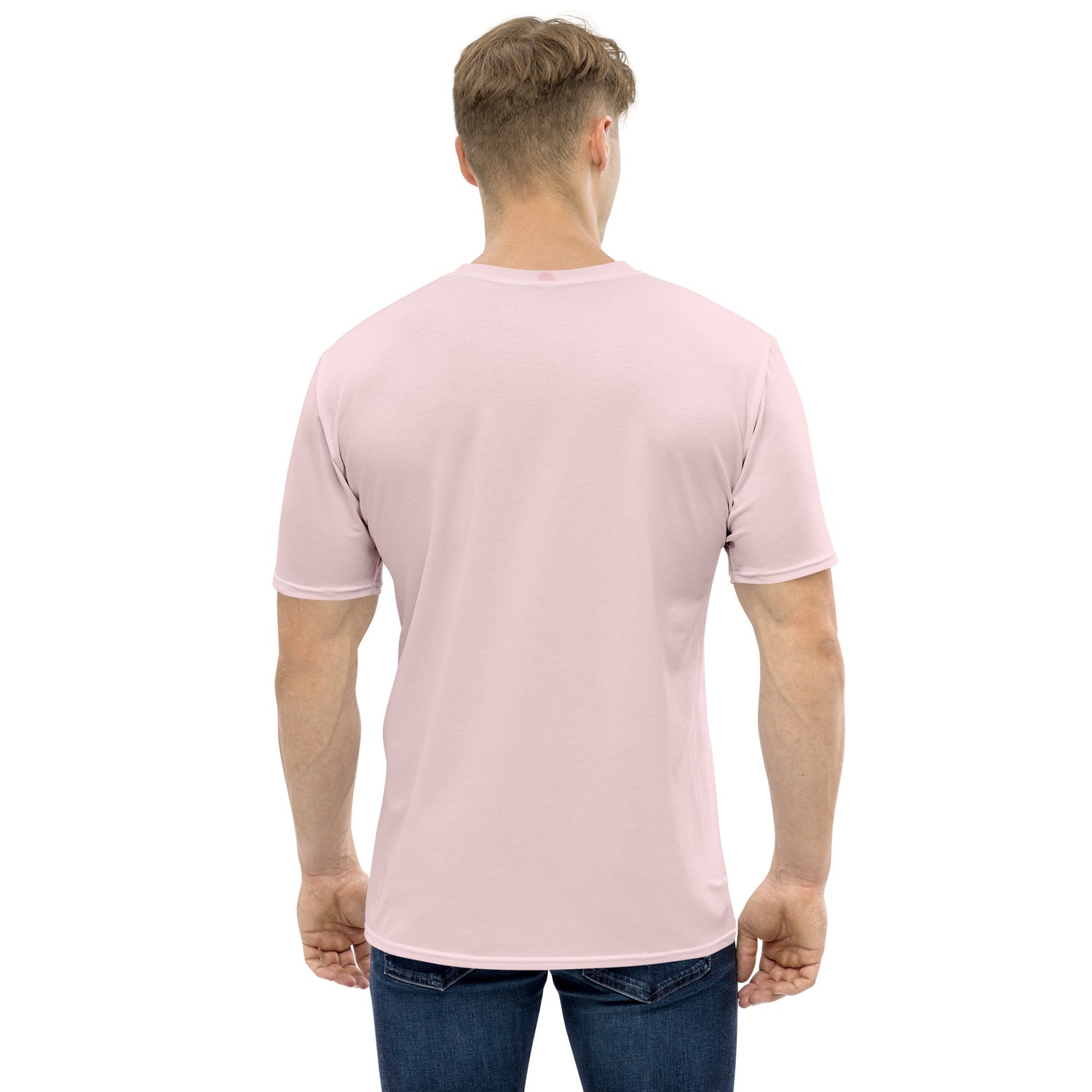 Camiseta Rosa con Líneas Azules