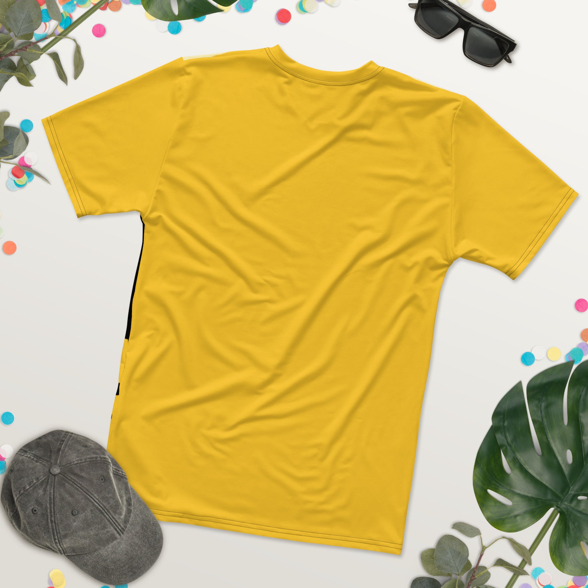 T-shirt Yellow Abstract Wide Dots Filled