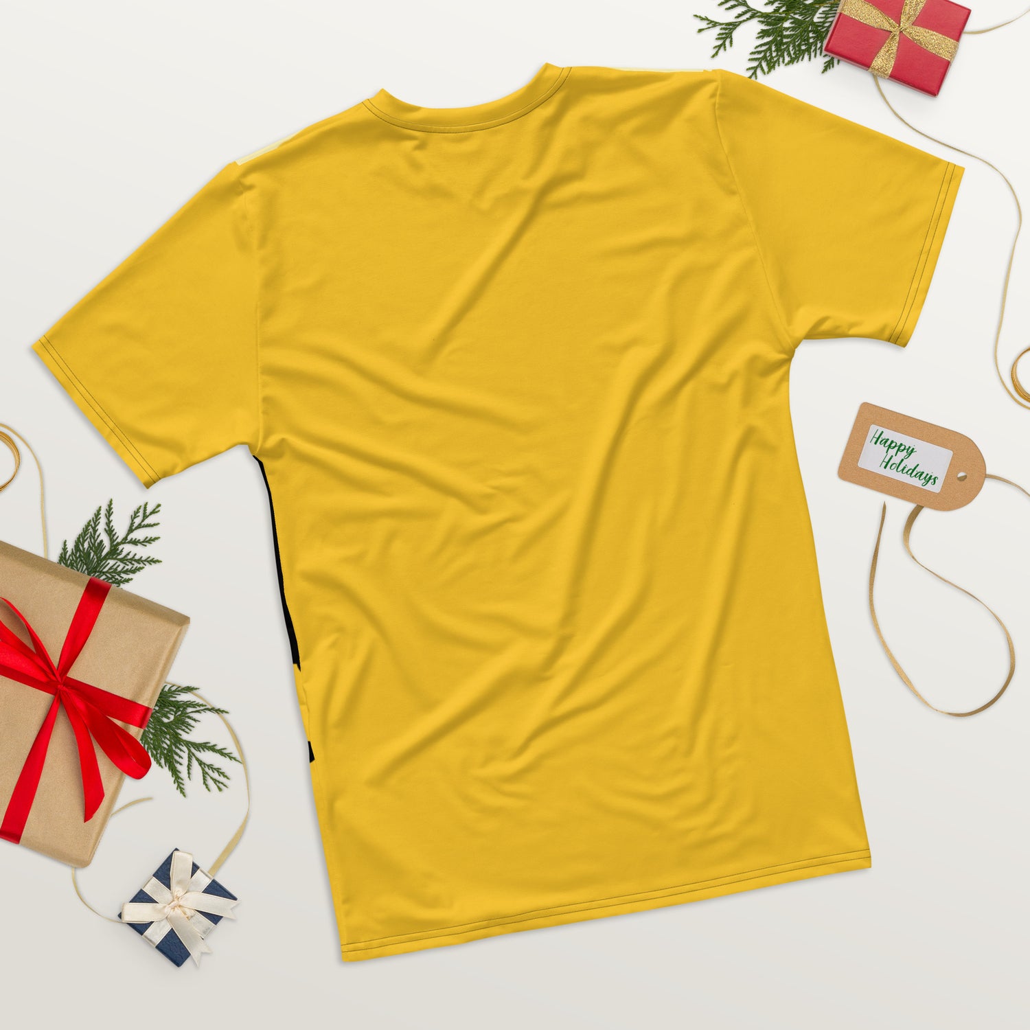 T-shirt Yellow Abstract Wide Dots Filled