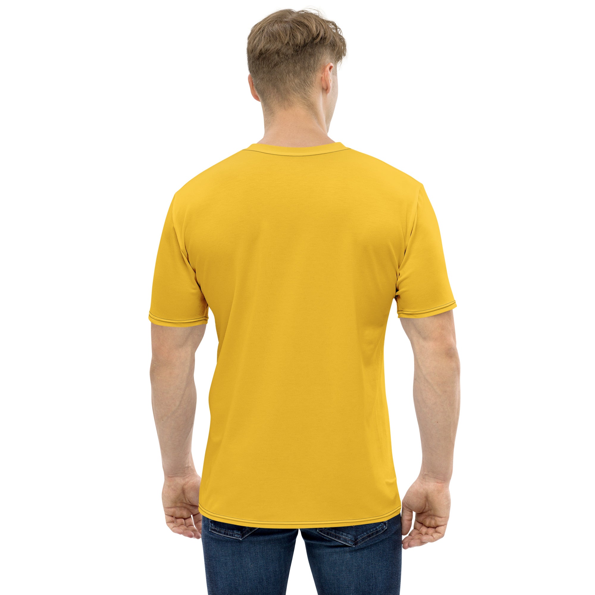 T-shirt Yellow Abstract Wide Dots Filled